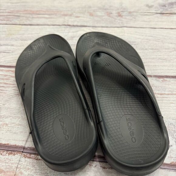 OOFOS womens Unisex Ooriginal Thong Flip-flop EU 41 Men’s 8 Women’s 10 Black - Picture 6 of 7